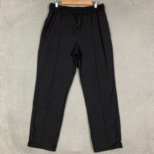 Lululemon Greatest Stride Pant Womens 12 Black High Rise Stretch Ankle Zip Track